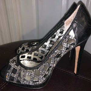 Jeweled Black Sandals
